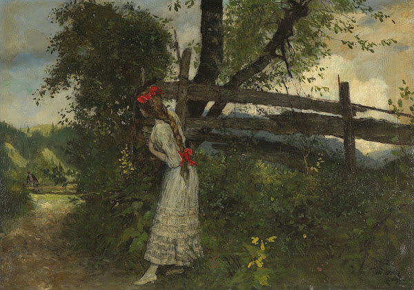 Mädchen in Erwartung ihres Liebhabers 1911