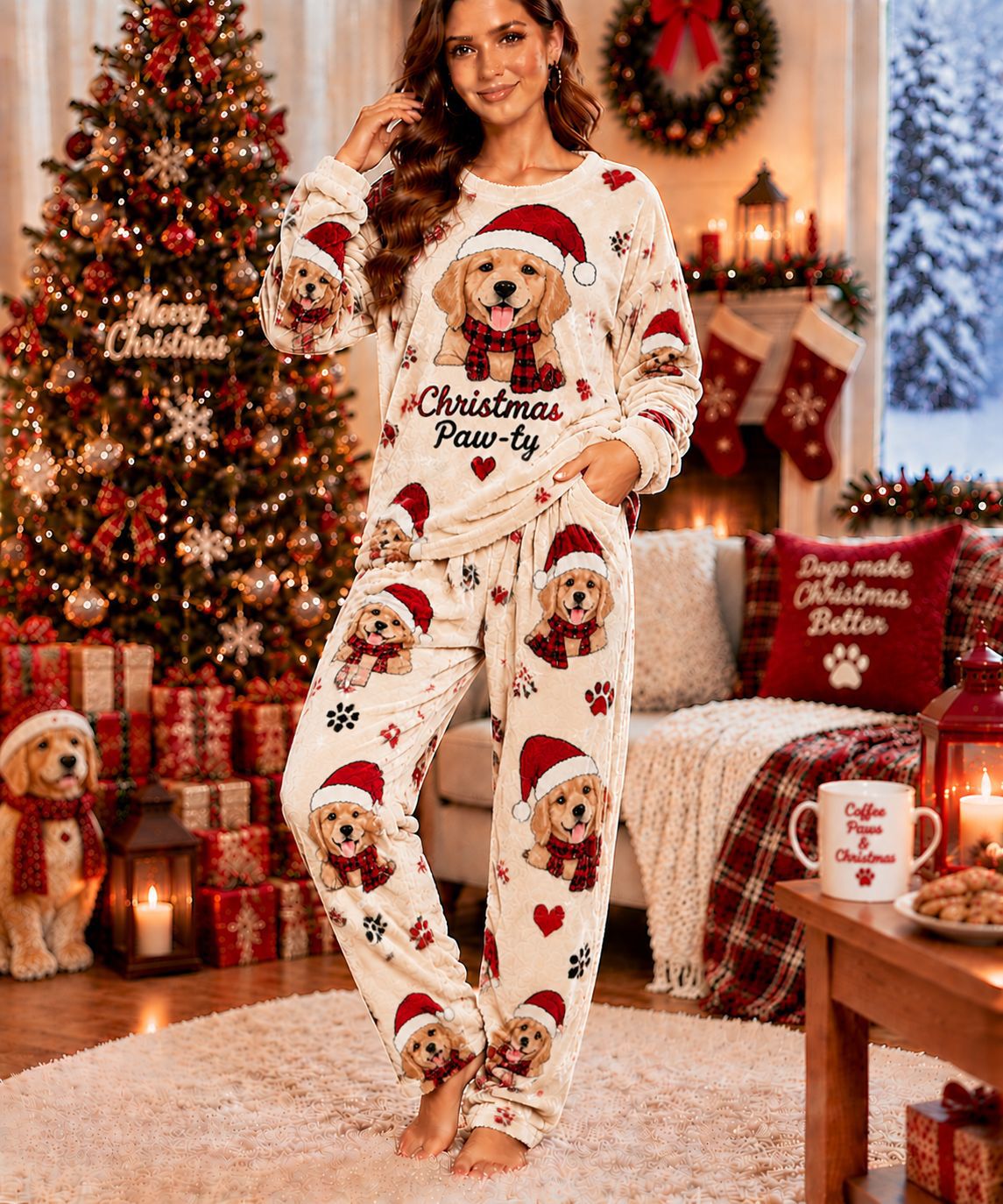 Women's Pajamas, Flannel, for Autumn and Winter