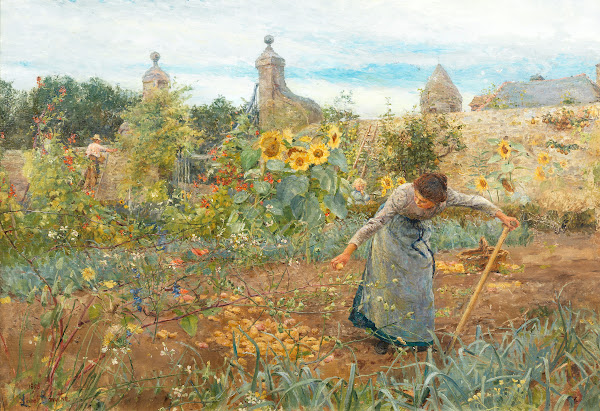 The garden Chateau Honvault 1898