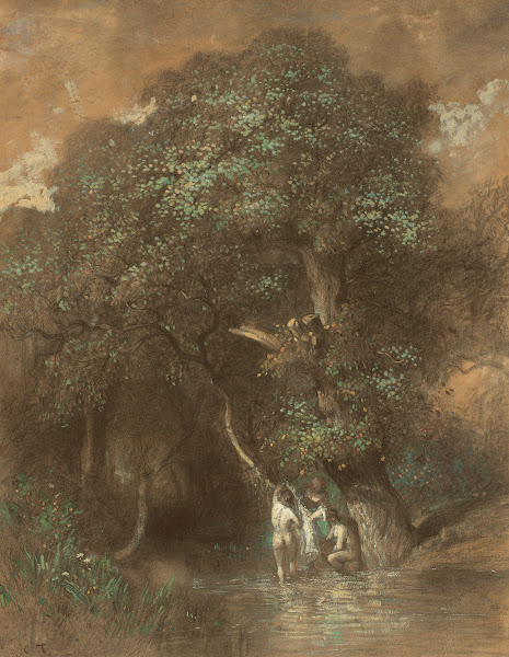 Bathers by a Giant Oak c 1842 1844