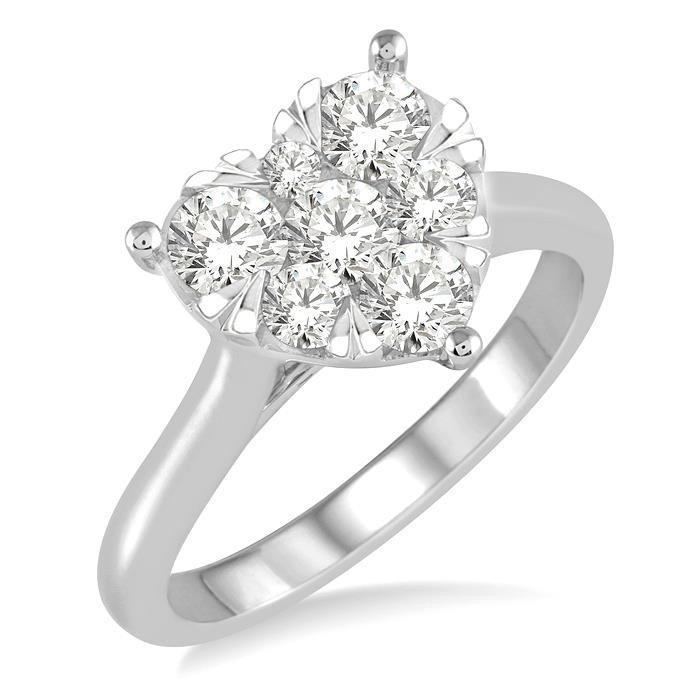 Heart Shape Lovebright Essential Diamond Engagement Ring