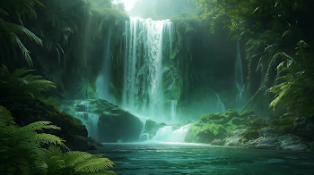 Jungle Waterfall Wallpaper