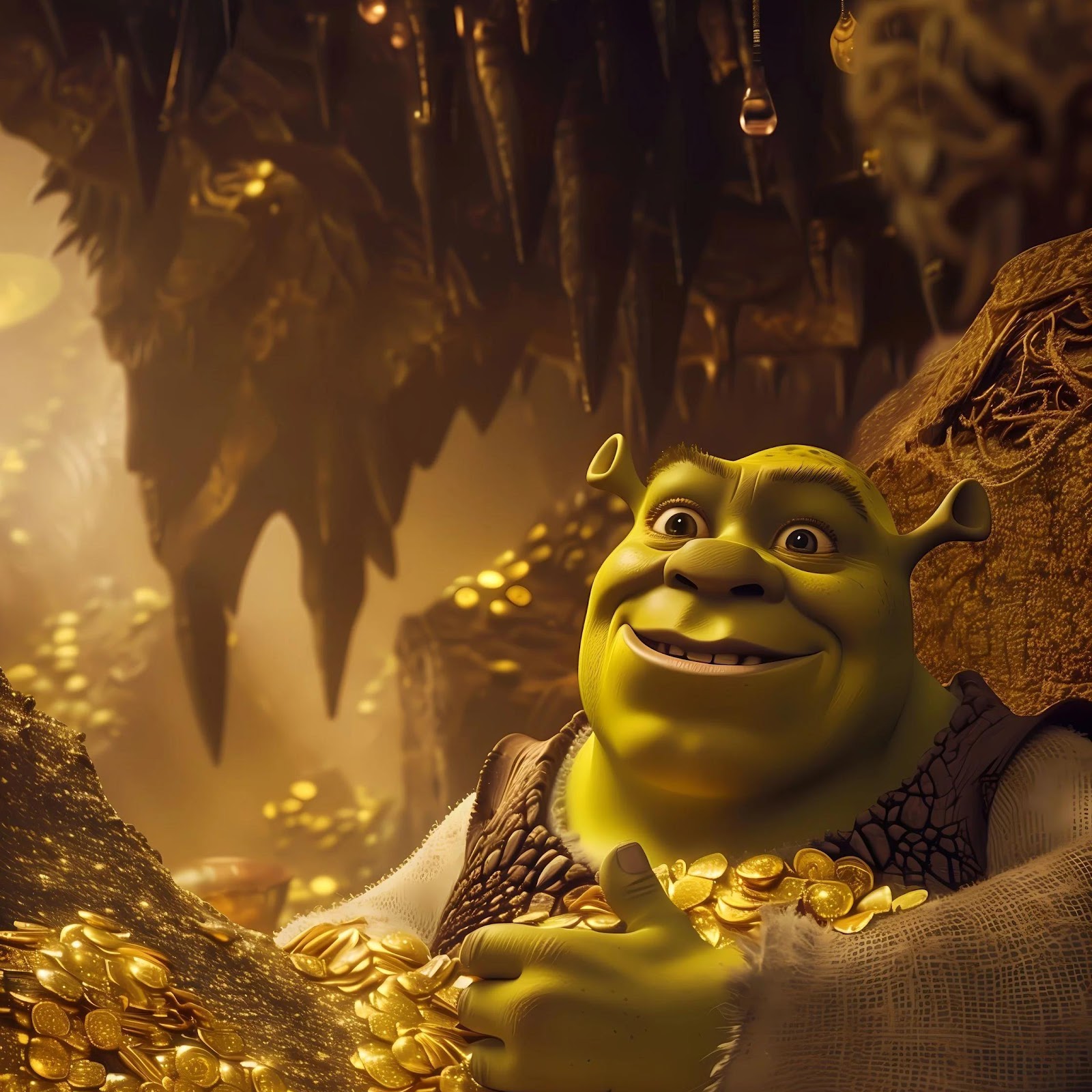 Download Shrek in the Treasure Cave 4K iPhone