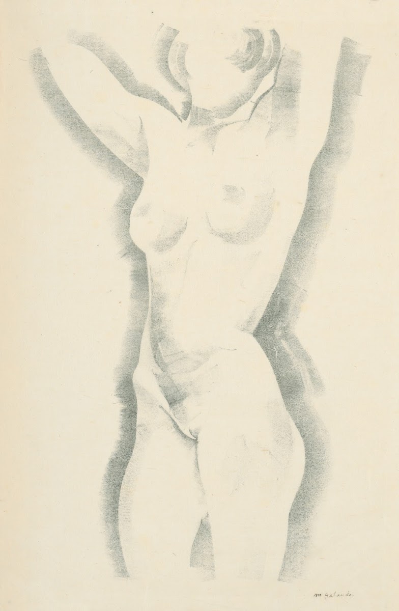 Stojaci ženský akt 1927
