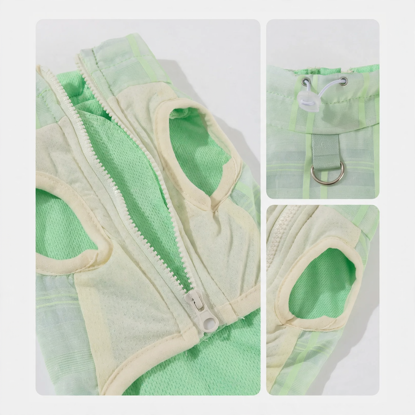 Dog tank top with reflectors for summer
