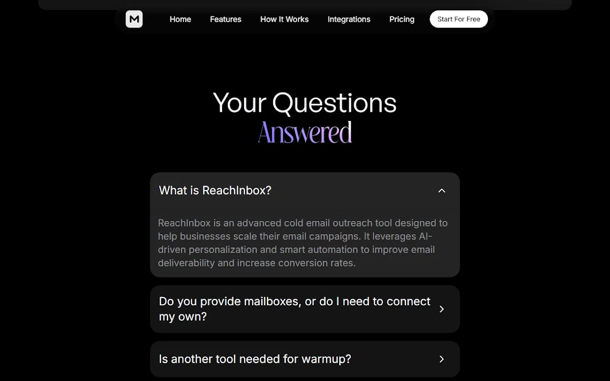 Captura de ReachInbox