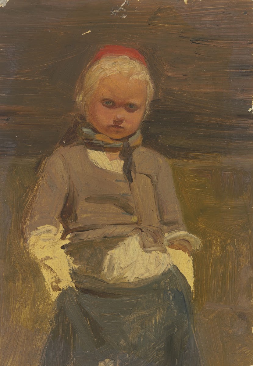 Kleines hessisches Bauernmädchen
