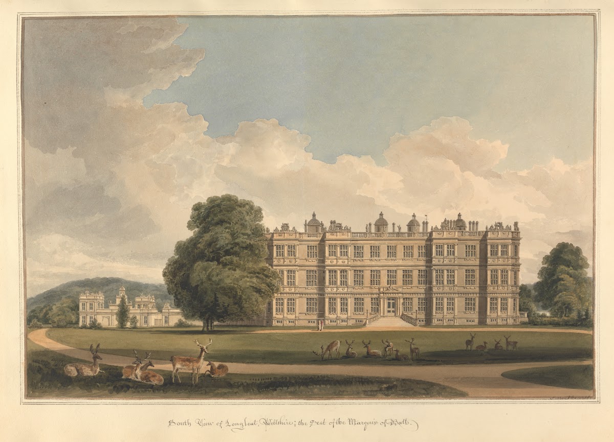South View of Longleat Wiltshire the Seat of the Marquis of Bath 1821