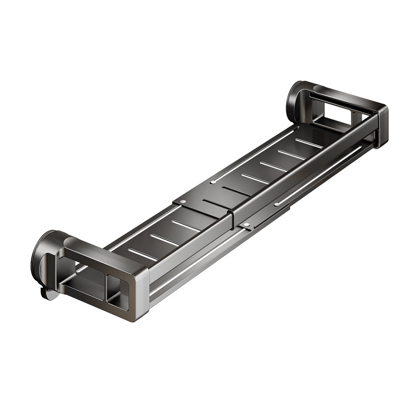 Pull-out wall shelf for spices, no drilling