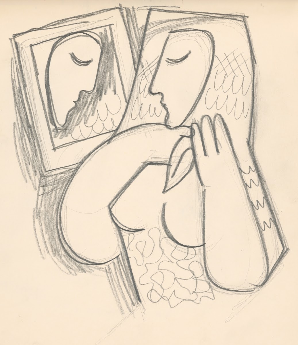 Woman with a mirror 1938