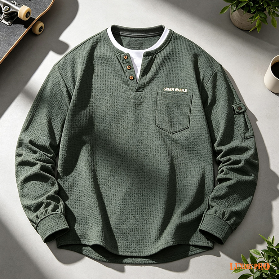 2D‑Double‑layer Fake‑collar Sweatshirt