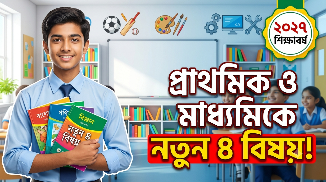 ২০২৭ সাল থেকে প্রাথমিক ও মাধ্যমিকে ৪টি নতুন বাধ্যতামূলক বিষয় যুক্ত হচ্ছে