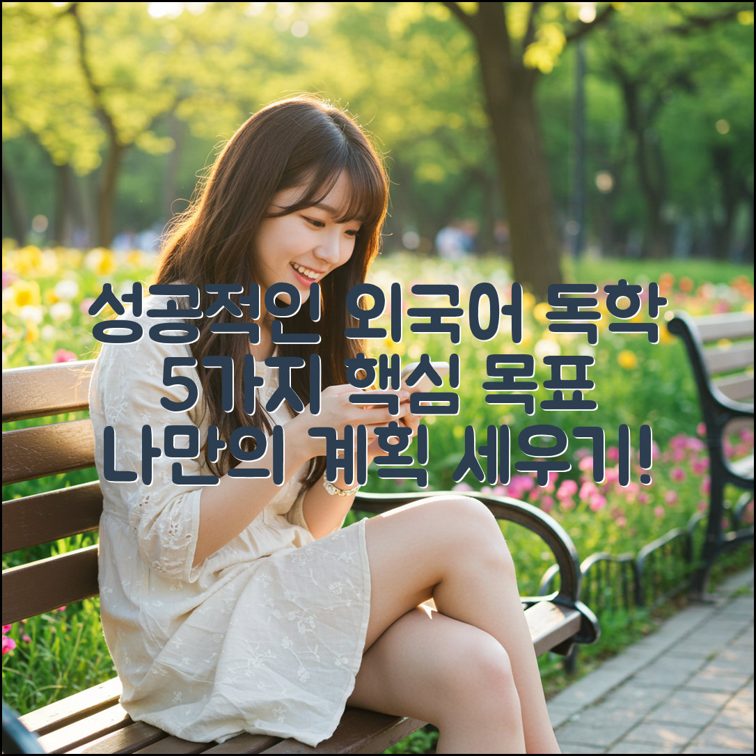 외국어 독학 성공 5가지 목표 & 계획