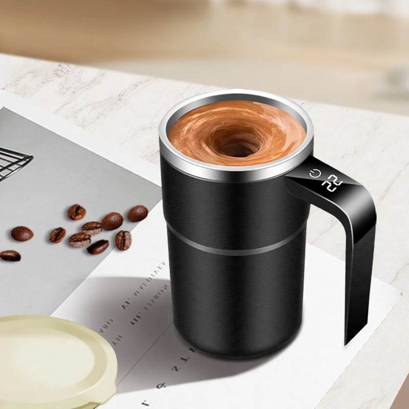 Electric Mixer Cup, Stainless Steel, with Lid