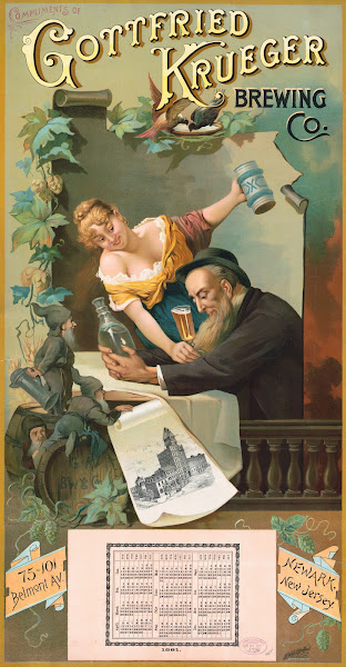 Compliments of Gottfried Krueger Brewing Co 1891