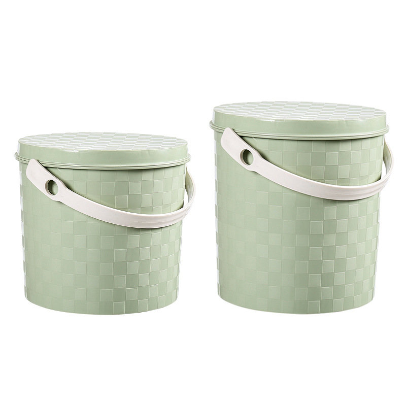 Plastic bucket with handle, various sizes