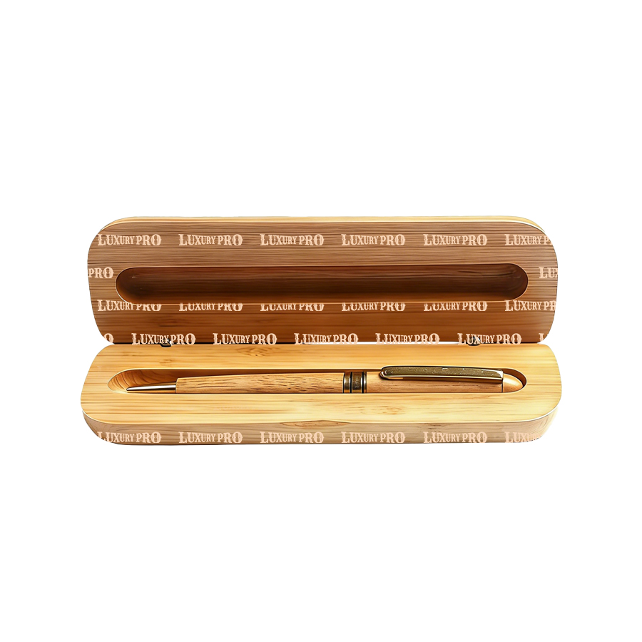 Bamboo Flip-Top Pencil Case