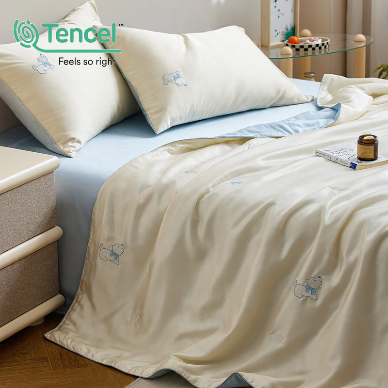 Children's summer bedding set made from Lyocell with embroidery