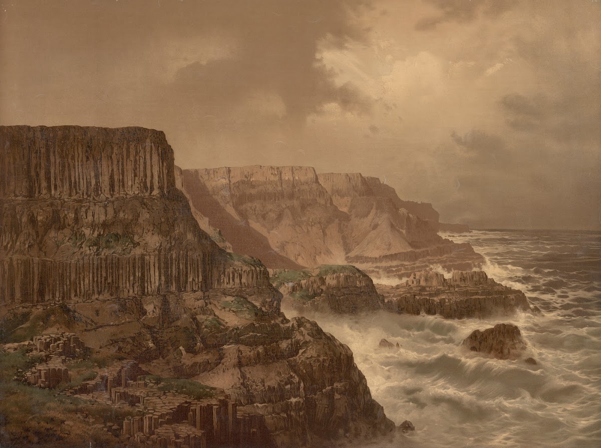 Cliffs in Ireland Pleaskin head Giants Causeway 1890