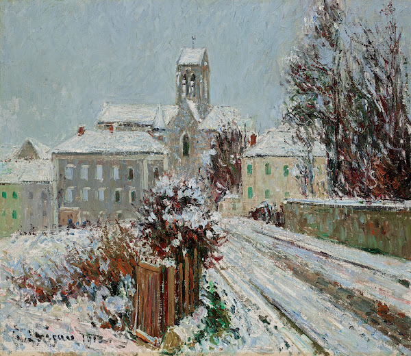 a neige à Auvers sur Oise 1913