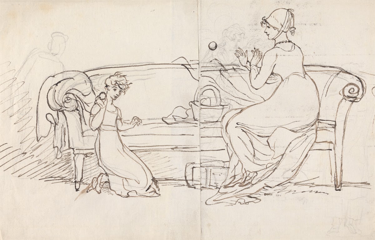 Mrs West and Daughter Playing Catch