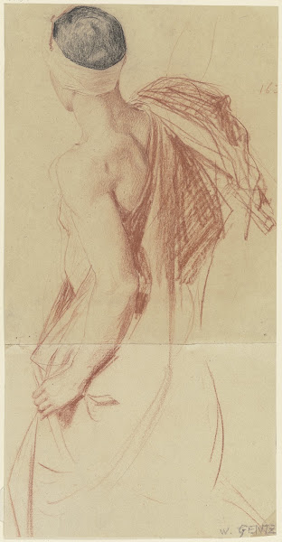 Male back half nude 1886
