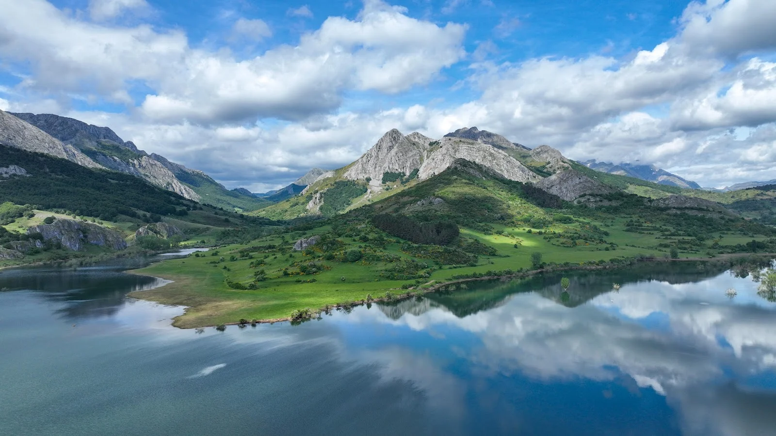 Landscape, Nature, Lake, Clouds, Mountains 5K Desktop, iPhone Wallpaper Background