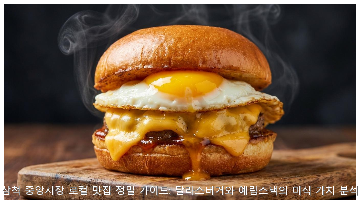 삼척 중앙시장 로컬 맛집 정밀 가이드: 달라스버거와 예림스낵의 미식 가치 분석 핵심 안내 및 분석 인포그래픽 (4)