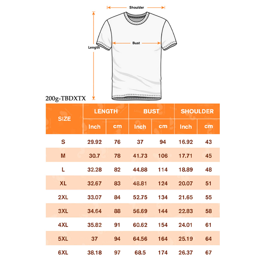 AOP 200g crew neck T shirt (US size)