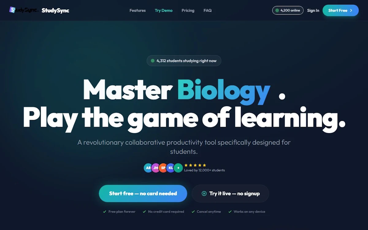 Captura de StudySync