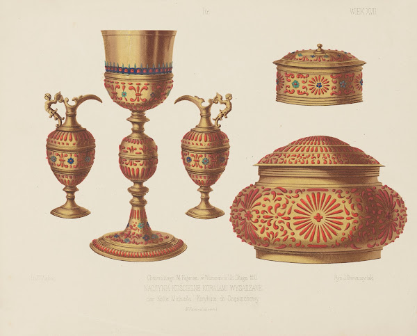 Coral Inlaid Vasa Sacra Donation Of King Michał Korybut To CzęStochowa 1853 1855