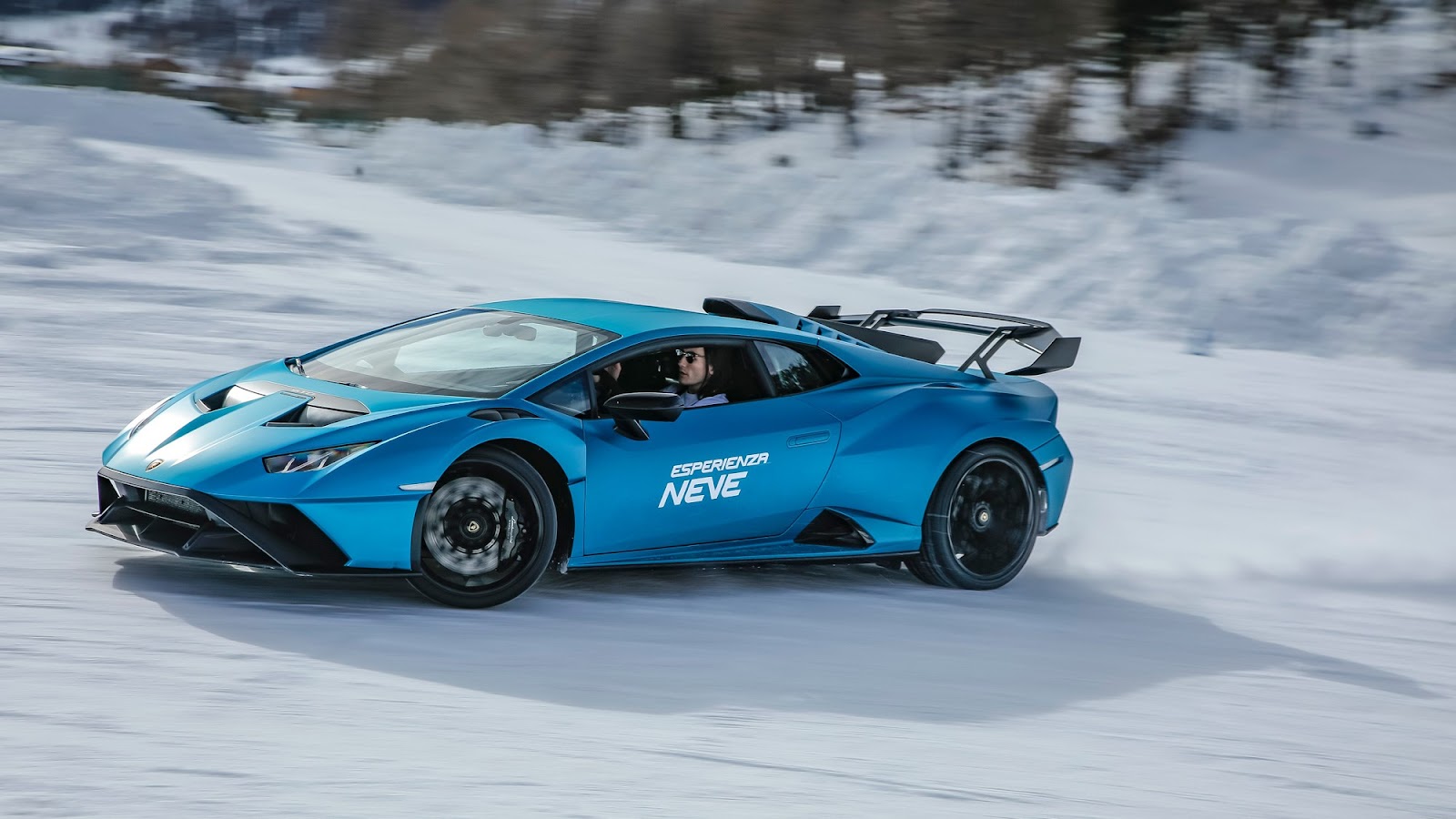 Lamborghini Huracan STO Driving on ice