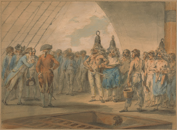 Crossing the Line Ceremony on Board the Ship Vestal