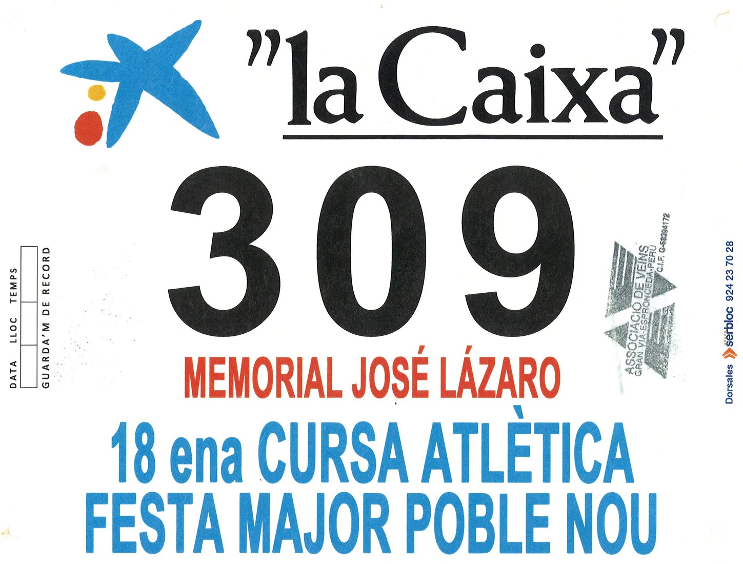 Dorsal de Festa Major Poble Nou