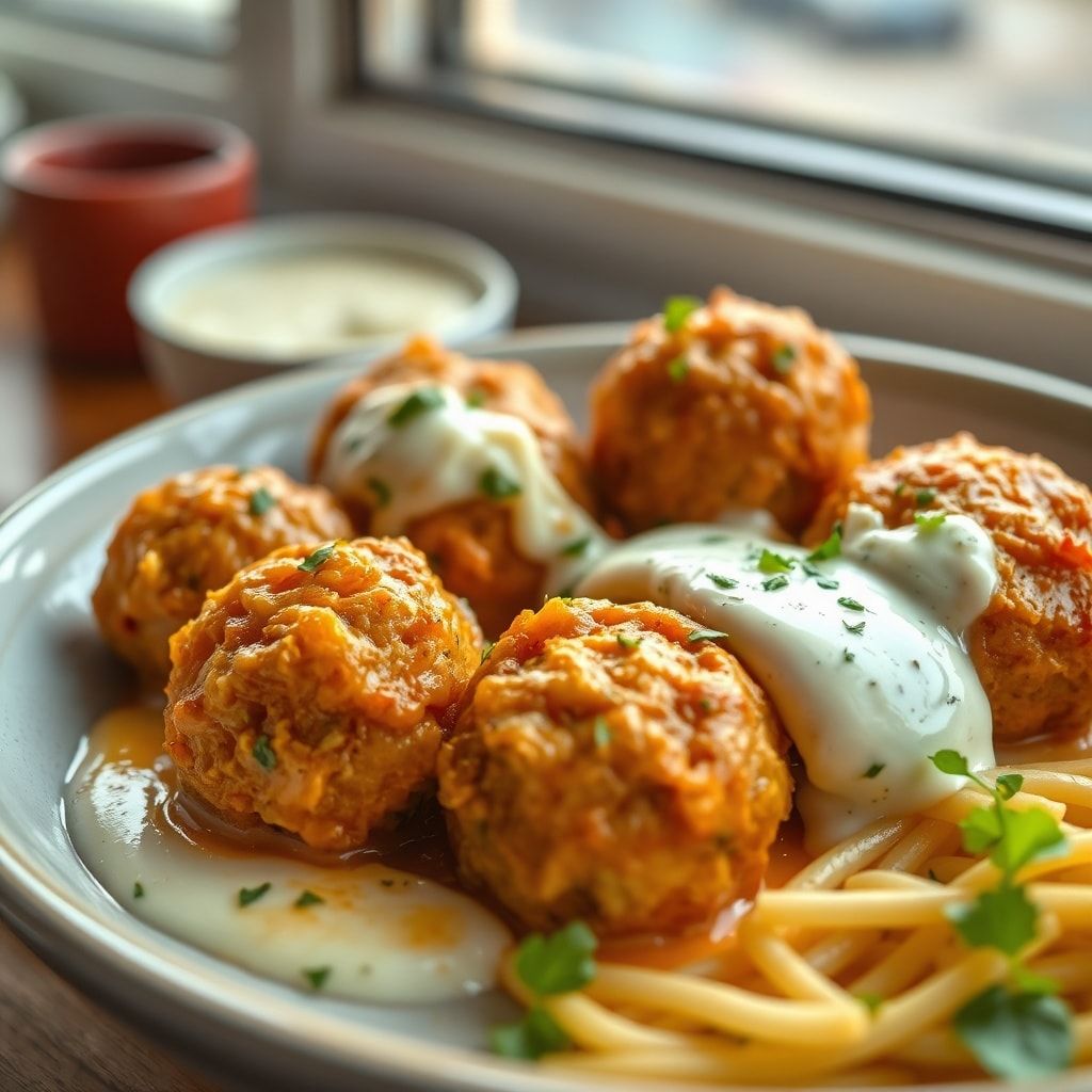Easy Juicy Chicken Kofta with Garlic Yogurt Sauce – Quick Homemade Dinner