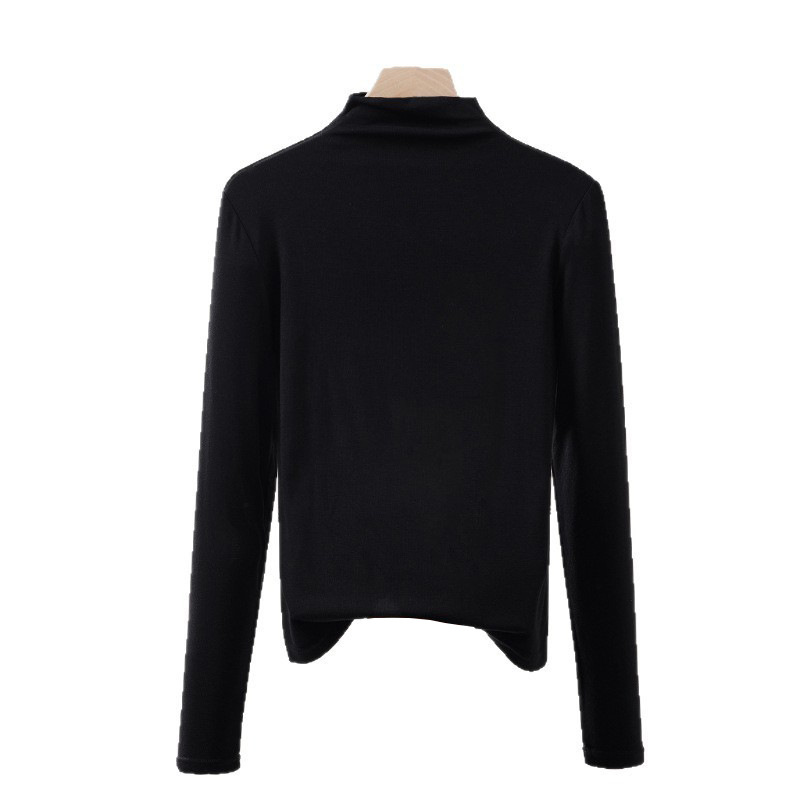 Thin women's turtleneck sweater, long sleeve, knit