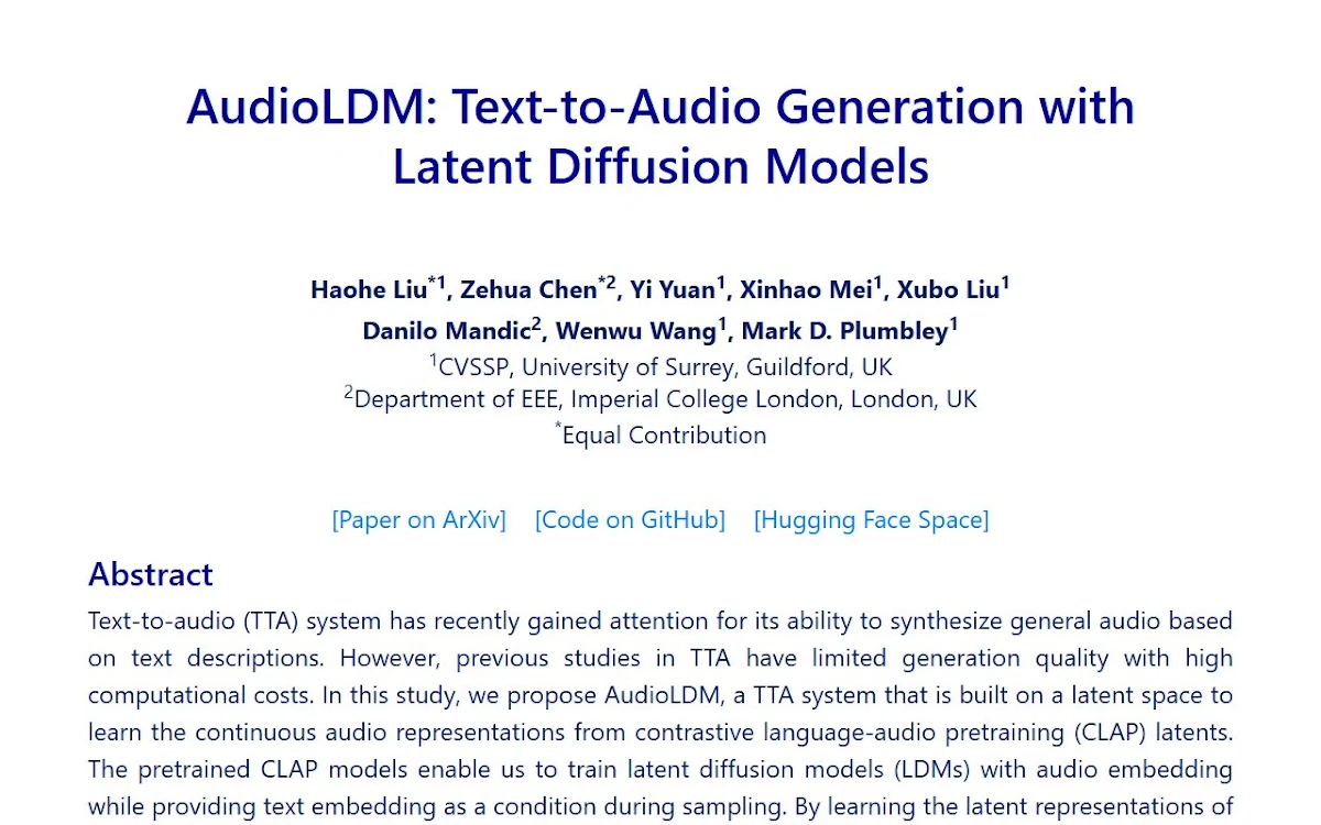 Captura de AudioLDM