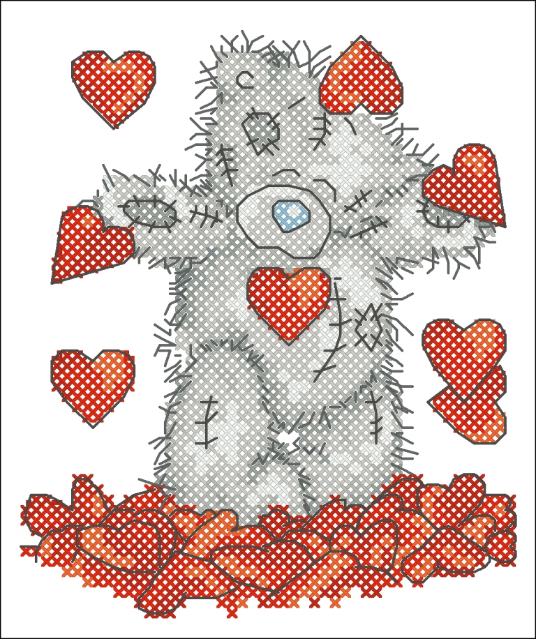 TT10 Shower Of Hearts Teddy