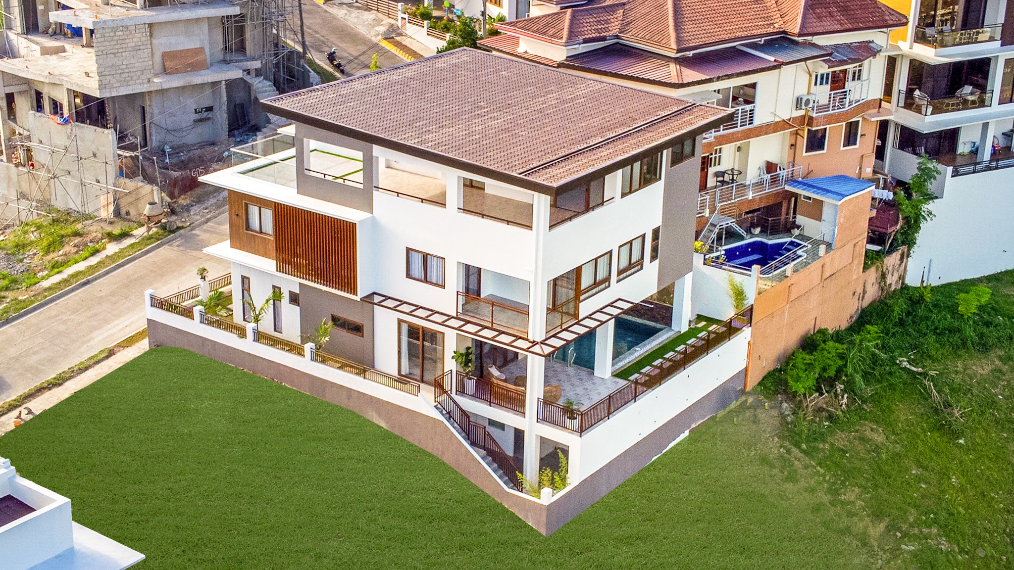 Aerial view of property