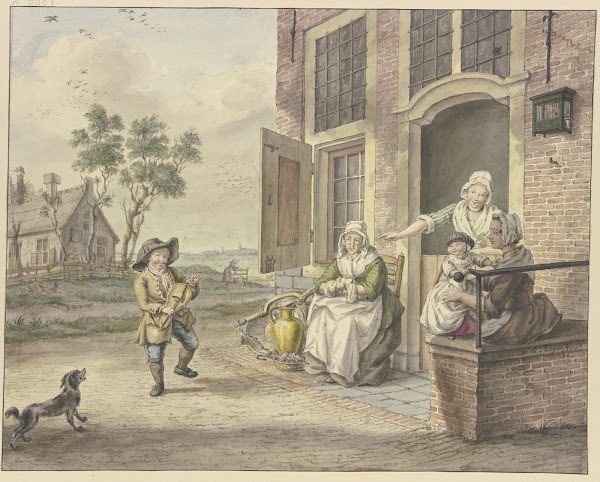 Savoyardenknabe vor einem Hause tanzend 1772