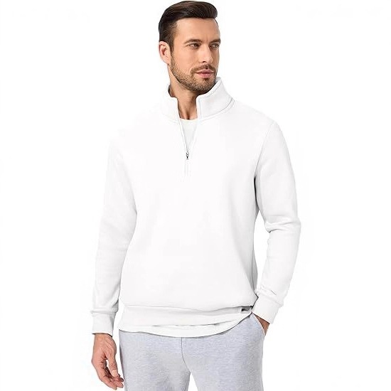 Men's sweatshirt with stand-up collar and zipper