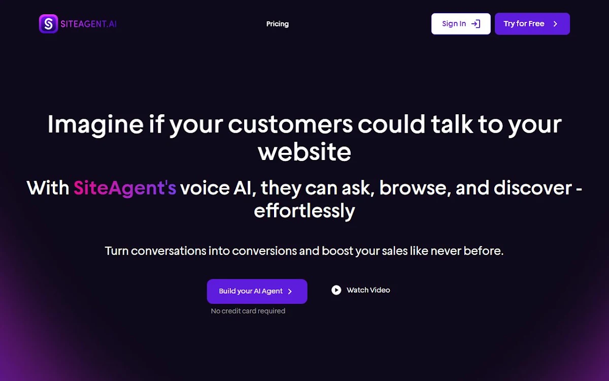 Captura de SiteAgent.AI