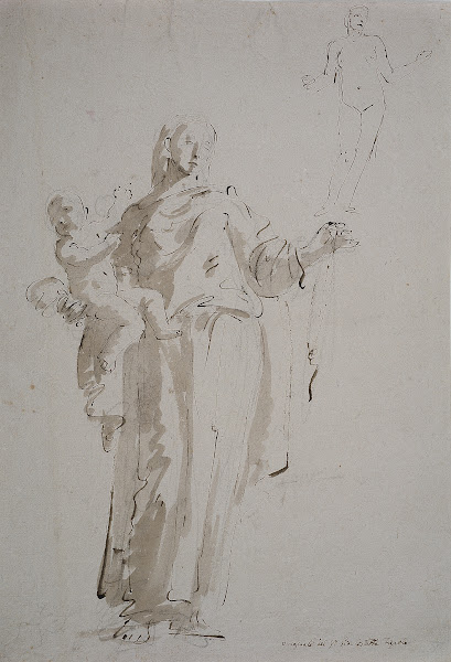 Madonna mit dem Rosenkranz und weiblicher Akt ca 1735  1740