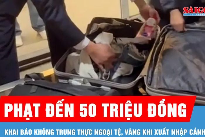 Khai báo không trung thực ngoại tệ, vàng khi xuất nhập cảnh bị phạt đến 50 triệu đồng - Báo Sài Gòn Giải Phóng