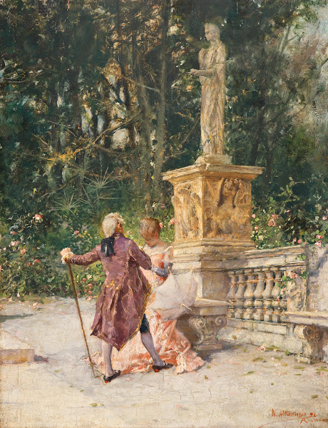 Flirting in the garden 1892