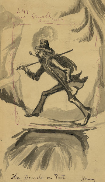 He travels on foot Norway 1856 1857