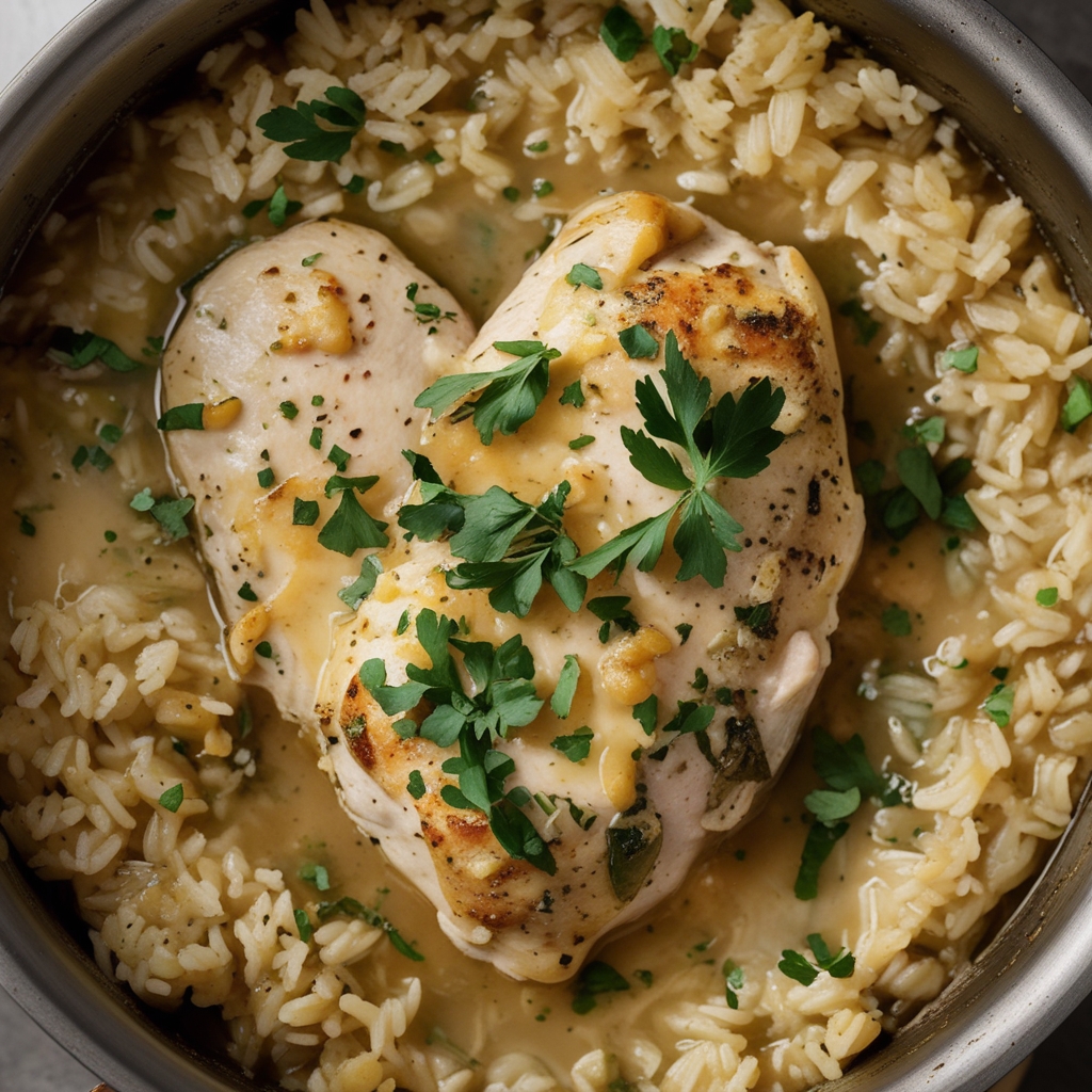 One-Pot Garlic Butter Chicken and Rice - Easy Comfort Dinner