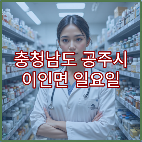 충청남도 공주시 이인면 일요일 당번약국 휴일 운영 약국 정보