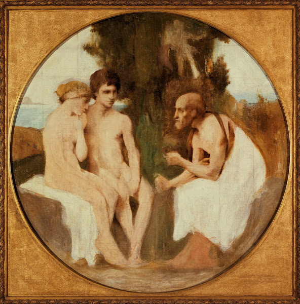 Philétas instruisant Daphnis et Chloé 1875