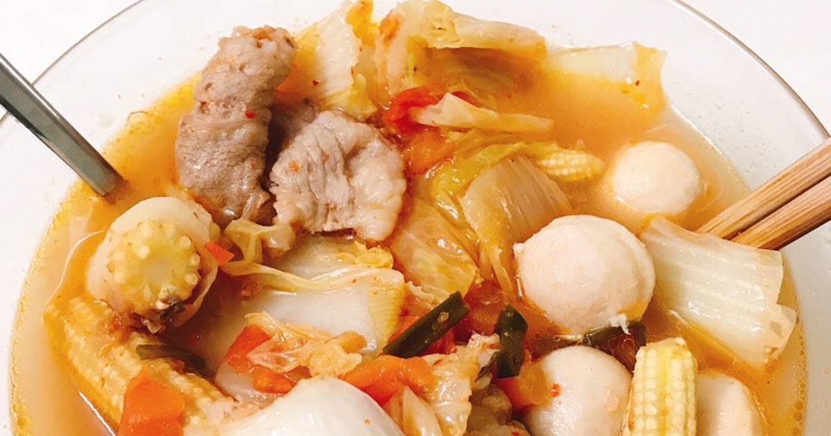 Lẩu kim chi cực dễ làm